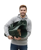 Leather Firewood Carrier Wholesale | Buffalo Leather Log Carrier Tote Bag Fireplace Gift Manufacturer