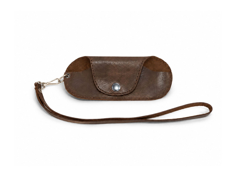 Personalized Leather Glasses Case Wholesale | Slim Eyewear Holder Private Label Manufacturer front design preview