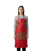 Women’s Genuine Leather Apron Cooking BBQ Grill Chef Apron for Women