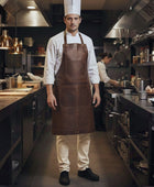 Personalized Leather Apron for Men Genuine Leather BBQ Cooking Chef Apron