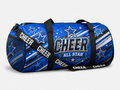 Custom Blue Cheer Duffle Bag – Wholesale Cheer Team Gear Bag with Star Graphics