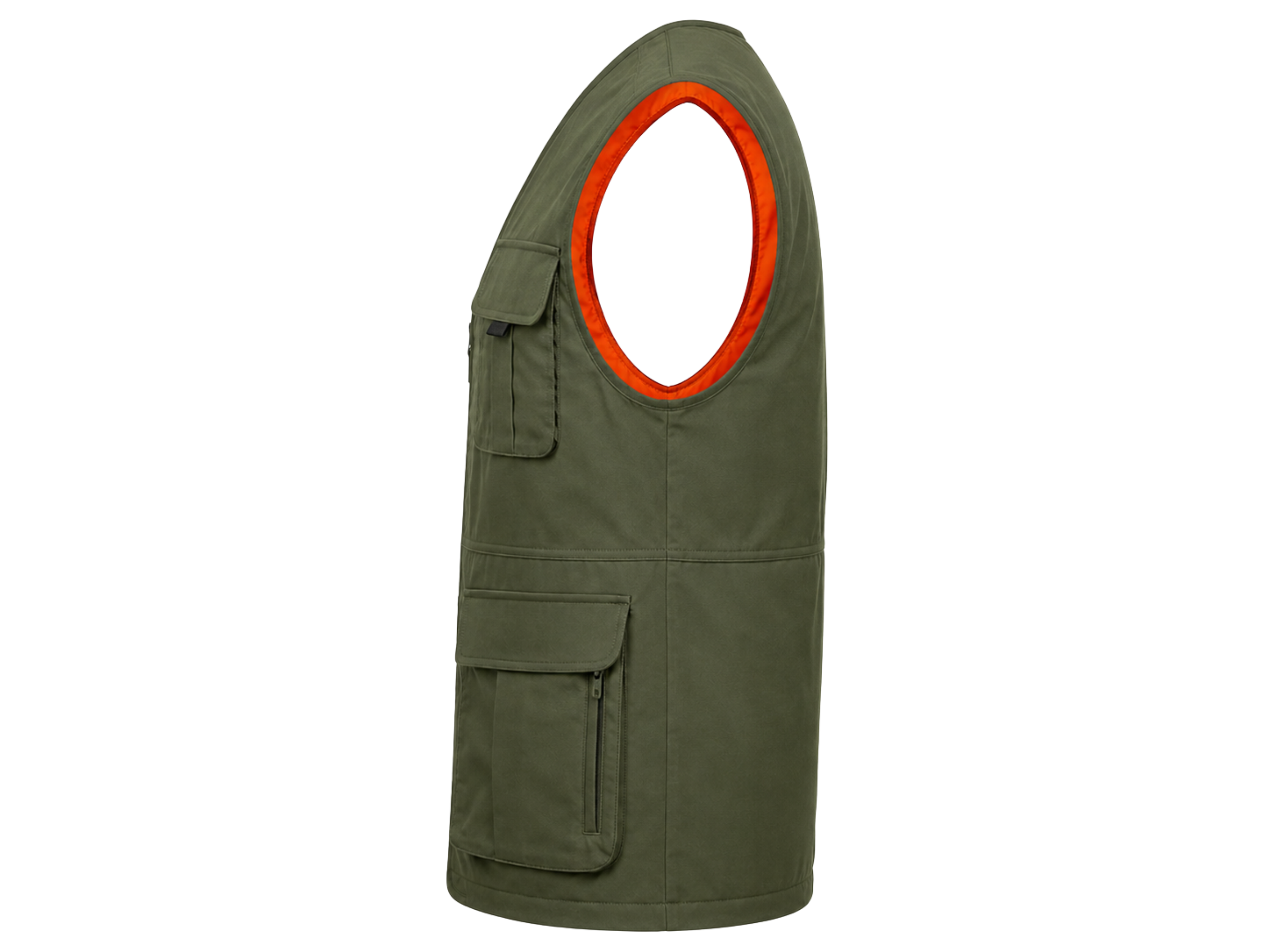 Custom Softshell Sleeveless Hunting Jacket Olive B2B