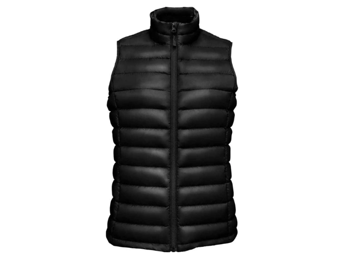 Ladies Lightweight Padded Body Warmer – Black | B2B Low MOQ Manufacturer front design preview