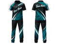 Custom Bowling Uniform – Teal & Black Team Set, Wholesale, Low MOQ, Bulk Sportswear