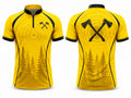 Sublimated Axe Throwing Jersey – Yellow Black Custom Team Shirt