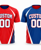 Custom Red Blue Flag Football Reversible Jersey – Wholesale Team Jersey