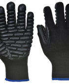 Anti Vibration Glove B2B Low MOQ Construction Work Gloves Black/Blue Workwear