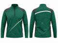 Custom Golf Quarter-Zip Pullover | Wholesale Golf Club Midlayer Top | Forest Green Black White | Apparels Bridge
