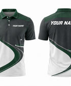Custom Golf Polo Shirt | Wholesale Golf Club Polo | White Forest Green | Apparels Bridge
