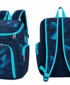 Custom Black Blue Flag Football Backpack Bag – Wholesale Team Sports Bag