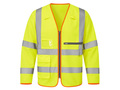 Sleeved Waistcoat B2B Low MOQ Construction Uniform Yellow Workwear