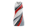 Custom White, Red, Gray & Black Sublimated Basketball Dress