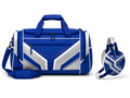 Custom Wrestling Team Bag and Headgear Bag Set | Wholesale Wrestling Gear Bundle | Blue White | Apparels Bridge
