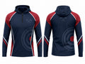 Custom Navy Red Sublimated Axe Throwing Hoodie – Wholesale Team Apparel