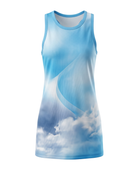 Custom Sky Blue & White Sublimated Basketball Dress