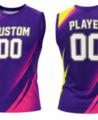 Custom Purple Soccer Vest | Wholesale Sleeveless Training Jersey for Bulk Team Orders