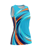 Custom Turquoise & Orange  Sublimated Basketball Dress