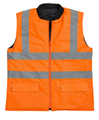 Reversible Bodywarmer B2B Low MOQ Construction Workwear Fluorescent Orange