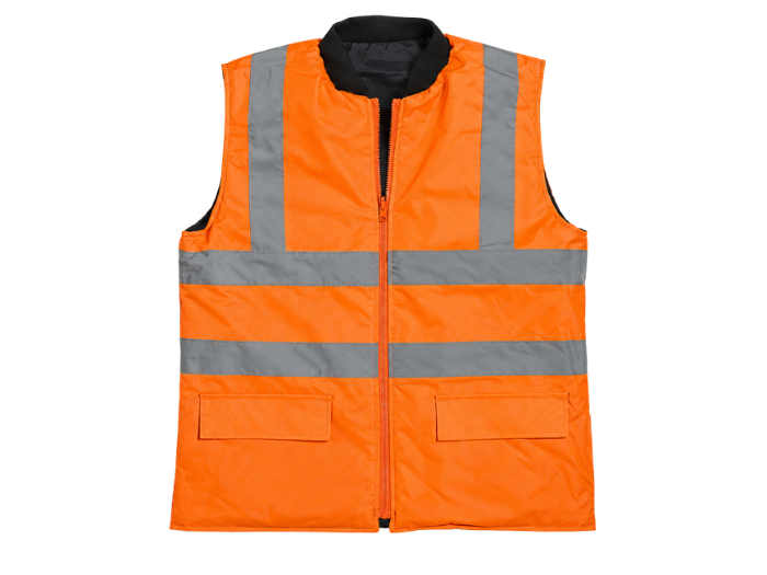 Reversible Bodywarmer B2B Low MOQ Construction Workwear Fluorescent Orange design preview