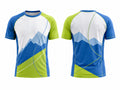 Custom Blue Green Sublimated Climbing Jersey – Wholesale Team Shirt