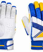 Custom Blue Yellow Cricket Batting Gloves – Wholesale Team Gloves for Clubs