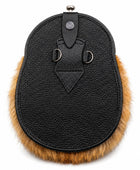 Fox Fur Dress Sporran Brown with Silver Cantle and Three Tassels | B2B Low MOQ