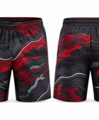 Black, Red & Gray Disc Golf Shorts – Custom Team Sportswear, Wholesale Bulk, Low MOQ