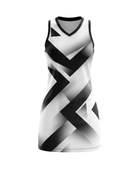 Custom Black,White & Silver  Sublimated Basketball Dress