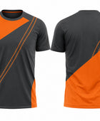 Custom Orange Charcoal Climbing Staff Shirt – Wholesale Gym Uniform