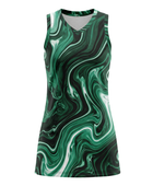 Emerald Green, Black & White Custom Sublimated Basketball Dress