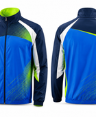 Custom Blue Lime Lacrosse Warm-Up Jacket Wholesale Full-Zip Team Outerwear