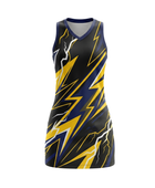 Custom Black, Yellow & Navy Sublimated Basketball Dress