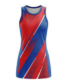 Custom Red & Royal Blue Sublimated Basketball Dress