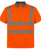 Polo Shirt B2B Low MOQ Construction Uniform Fluorescent Orange Workwear