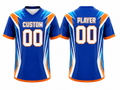Custom Lacrosse Practice Jersey – Blue Orange Wholesale Team Training Shirt