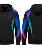 Custom Lacrosse Hoodie – Black Blue Wholesale Team Warmup Hoodie