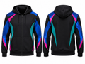 Custom Lacrosse Hoodie – Black Blue Wholesale Team Warmup Hoodie