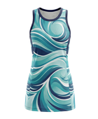 Custom Aqua, Navy & White  Sublimated Basketball Dress