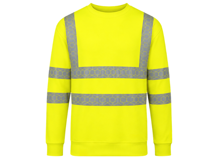 Sweatshirt Fluorescent Yellow B2B Low MOQ Construction Uniform Workwear