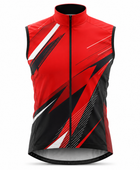 Custom Cycling Gilet Vest | Wholesale Cycling Team Vest | Red Black White | Apparels Bridge