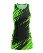 Custom Black & Neon Green Sublimated Basketball Dress