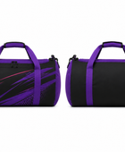 Custom Lacrosse Duffel Bag – Black Purple Wholesale Team Gear Bag