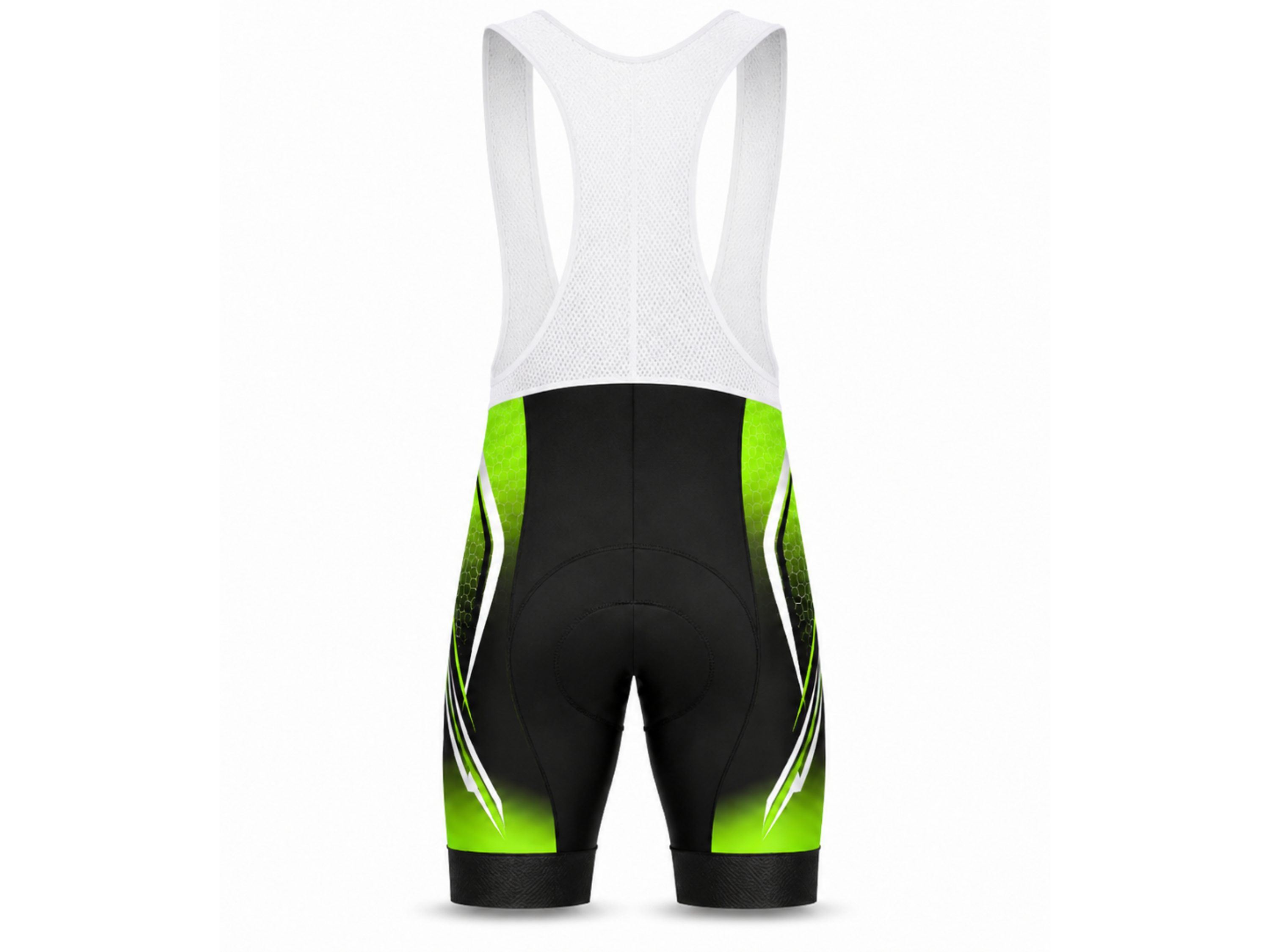 Custom Cycling Bib Shorts | Wholesale Cycling Team Bibs | Black Lime Green | Apparels Bridge
