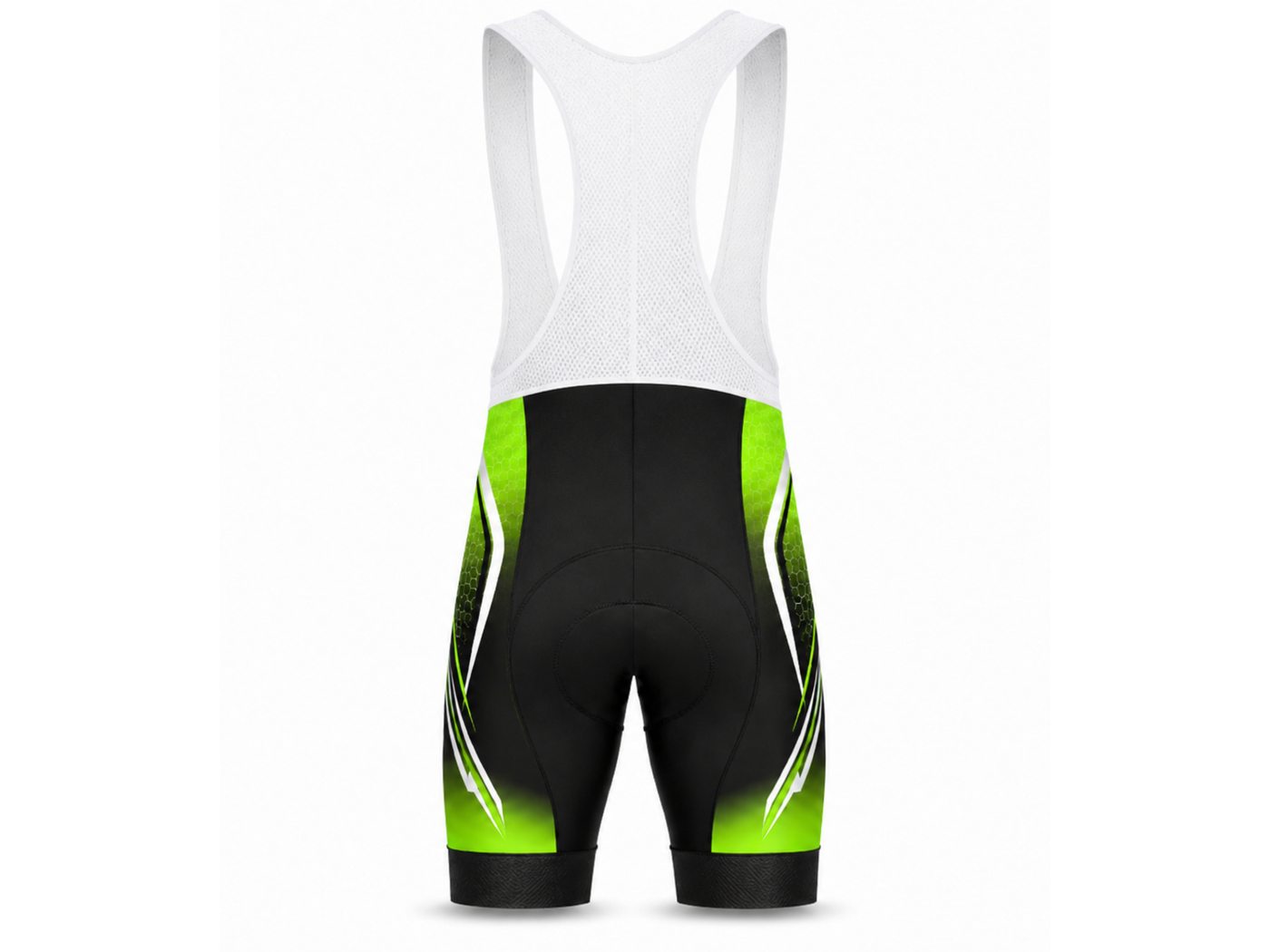 Custom Cycling Bib Shorts | Wholesale Cycling Team Bibs | Black Lime Green | Apparels Bridge