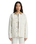 Custom Women’s White Utility Denim Jacket