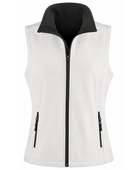 Ladies Soft Shell Body Warmer – White and Black | B2B Low MOQ Manufacturer