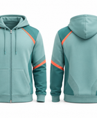 Custom Powerlifting Hoodie | Wholesale Strength Training Hoodie | Sage Green Coral Teal | Apparels Bridge