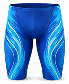 Custom Men’s Swim Jammer – Blue Wholesale Swim Team Shorts