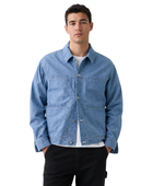Custom Men’s Light Blue Zip Front Denim Jacket B2B
