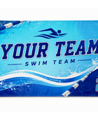 Custom Swim Team Towel – Blue Wholesale Team Pool Towel
